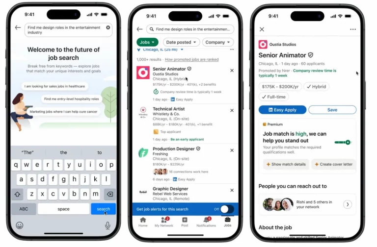 LinkedIn lanza nuevas herramientas de búsqueda de empleo impulsadas por inteligencia artificial